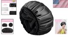 Waterproof Terry Lined Shower Cap     Reusable  Extra Large For Long Hair  Black