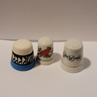 Lot Of 7 Vintage To Modern Collectible Thimbles Porcelain  Cloisonn   Decorative