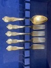 1855 Albany Ny Coin Silver Forks   Serving Spoon  5 
