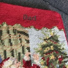 Lands End Vintage Wool Needlepoint Christmas Stocking Personalized    dad 