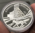 2003 Canada  1 25 175g  9999 Silver Proof Cobalt Silver Strike Dollar Ogp Coa