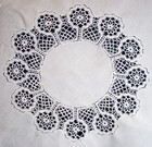 Victorian Torchon Cluny Lace Tablecloth  68  Round - Torchon Cluny Bobbin Lace