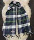 Scotland Made 100  Cashmere Plaid Fringe Hem Scarf  