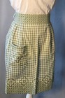 Vintage Style Handmade Gingham Half Apron Embroidered Cottage Farmhouse Kitchen