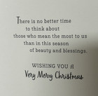 Hallmark Christmas Card With Envelope   From Both Of Us