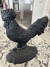 Vtg Cast Iron Rooster Doorstop Country Farmhouse Decor