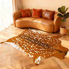 Faux Sika Deer Print Rug - 5 2x6 7 Ft Ultra Soft Fur Animal Hide Rug For Wester