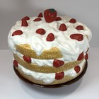 Vintage Ceramic Strawberry Shortcake Pedestal Footed Cake Stand 12    Detailed