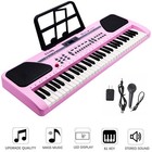 61 Key Music Electronic Keyboard Electric Digital Piano Organ Pink Xmas Gift