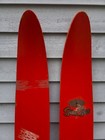 Vintage Wooden Waterskis Water Skis Red Seven Seas Combination  Measures 66 