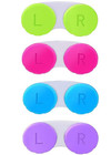 Contact Lens Case 4 Pack Colorful Lens Storage Soak Box Holder Container l14