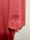Pga Tour Men   s Xl Golf Polo Shirt Textured Embroidered Logo Pink Salmon Coral