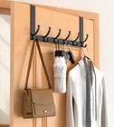 Chauncey Home Over The Door Hooks Fits 1 3 8  Doors  7  Brackets  Matte Black