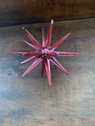 Vintage Atomic Starburst Ornament Red Sputnik Mid Century Modern Christmas Decor