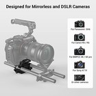 Universal 15mm Rail Support System With Rod Clamp   Quick Release Plate - Camera