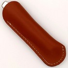 New Leather Slip Pouch For 4  Folding Pocket Knives Brown Tan Sheath Case