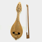Vintage Bulgarian Gadulka - Traditional Folk Bowed String Instrument With Bow