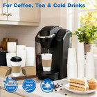 16 Oz 100 Pack Coffee Cups With Lids And Sleeves  Straws  Hot Disposable To Go T