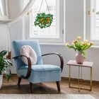 River Of Goods Hanging Plant Stained Glass Window Panel -