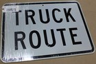 Authentic Truck Route Road Sign Real Street Vintage Retired Highway 24 x18 