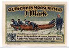 1921 Germany Morsum Notgeld 1 Mark Note  2733 