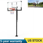 54  In-ground Basketball Hoop Outdoor 7 7-10ft Height W  Shatterproof Backboard
