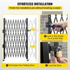 Folding Security Gate 75w X 51h Steel Expanding Accordion Door With Padlock