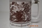 Vintage Jaeger   Co Pmr Falconer German Porcelain Brown   White Lidded Stein