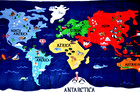 Pottery Barn Kids World Map Beach Towel 32 X 64  Spf 50  New Travel Continents