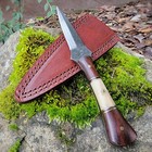 Damascus Steel Athame  Small Altar Knife  Ritual Dagger  Occult Items