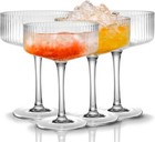 Vintage Coupe Glasses Set Of 4  Champagne  Cocktail  Martini  Wine Glasses  Long