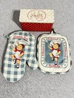 Vintage Campbell s Kids Oven Mitt Pot Holder Tin Recipe Caddy Set Of 3 Kitchen