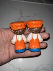 Fisher Price Little People Train Engineer Conductor Man Dad In Orange Set Of 2 