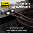 Pair 6n Pure Silver Xlr Balanced Audio Interconnect Cable Carbon Fiber Connector