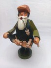 Erzgebirge German Smoking Man Owc Wooden Hand Painted