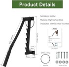 Firewood Kindling Splitter Wood Log Cracker Wall Mount Steel For Home Heavy Duty