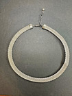 Vintage Signed Gc 925 Solid Sterling Silver Mesh Link Chain Necklace 40 Grams