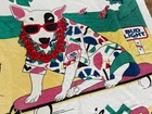 Vtg 1987 Spuds Mackenzie Bud Light Large Beach Towel Original Party Animal