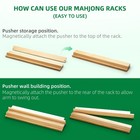 Wooden Mahjong Racks With Pushers  Set Of 4  Solid Wood Tile