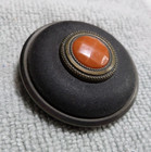 Large Vintage Antique Metal   Celluloid Center Button