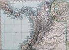 Stielers Hand Atlas  World Map Plate Page No 90 Northwest South America 1888