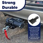 Trailer Hitch Winch Mounting Plate With 2  Receiver Winch Bracket Fit For Suvs