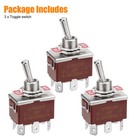 3pcs Heavy Duty Dpdt On off on Toggle Switch 20a 125v 15a 250v Screw Terminals