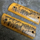 1911 Grips Pistol Grips Full Size 38   45 Commander Natural Genuine Zebra Bone