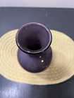 Heavy Amethyst Purple Art Glass Vase Bulb Base Flared Neck Vintage Decor 7   