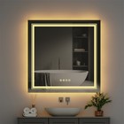 Led Bathroom Mirror With Lights Hd Vanity Wall Mirror Rgb Adjustable 11 Colors
