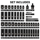 3 8  Drive Impact Socket Set  49 Piece 6-point Standard Sae   Metric Sockets