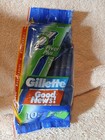 Gillette Good News Disposable Pivot Plus Razors 10 Ct New Factory  Sealed Nib 