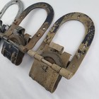  3  Antique Iron Barn Shed Door Rollers Hangers Architectual Salvage Decor