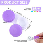 36 Pack Colorful Cute Contact Lens Case Bulk Box Holder Container Soak